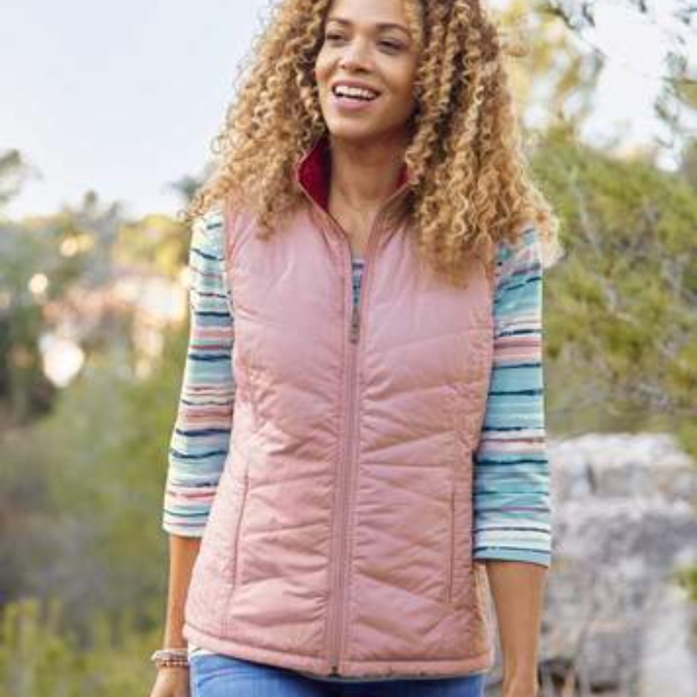 L.L Bean primaloft fleece lined quilted vest